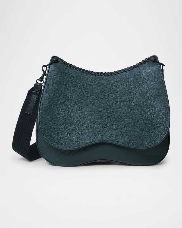 Saddle Grain Leather Crossbody Bag